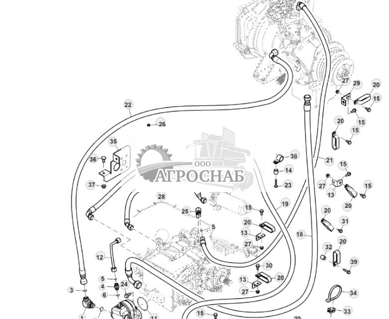 Гидравлические шланги, передний мост, ProDrive™ - ST830271 190.jpg